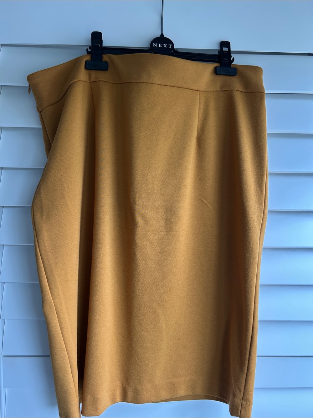 Pencil Skirt in Warm Yellow-Brown